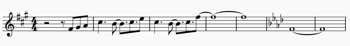 譜例 10：風神少女メロディー