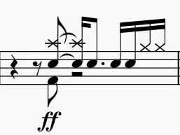 譜例 4：ドラムソロ